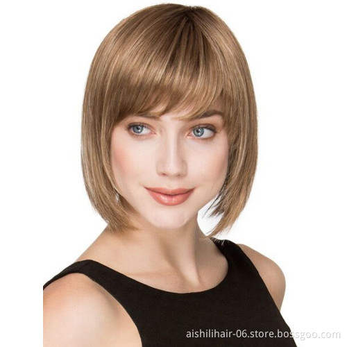 The best-selling 13-inch short  part of high temperature synthetic filament weave Bob wig wigs for  women